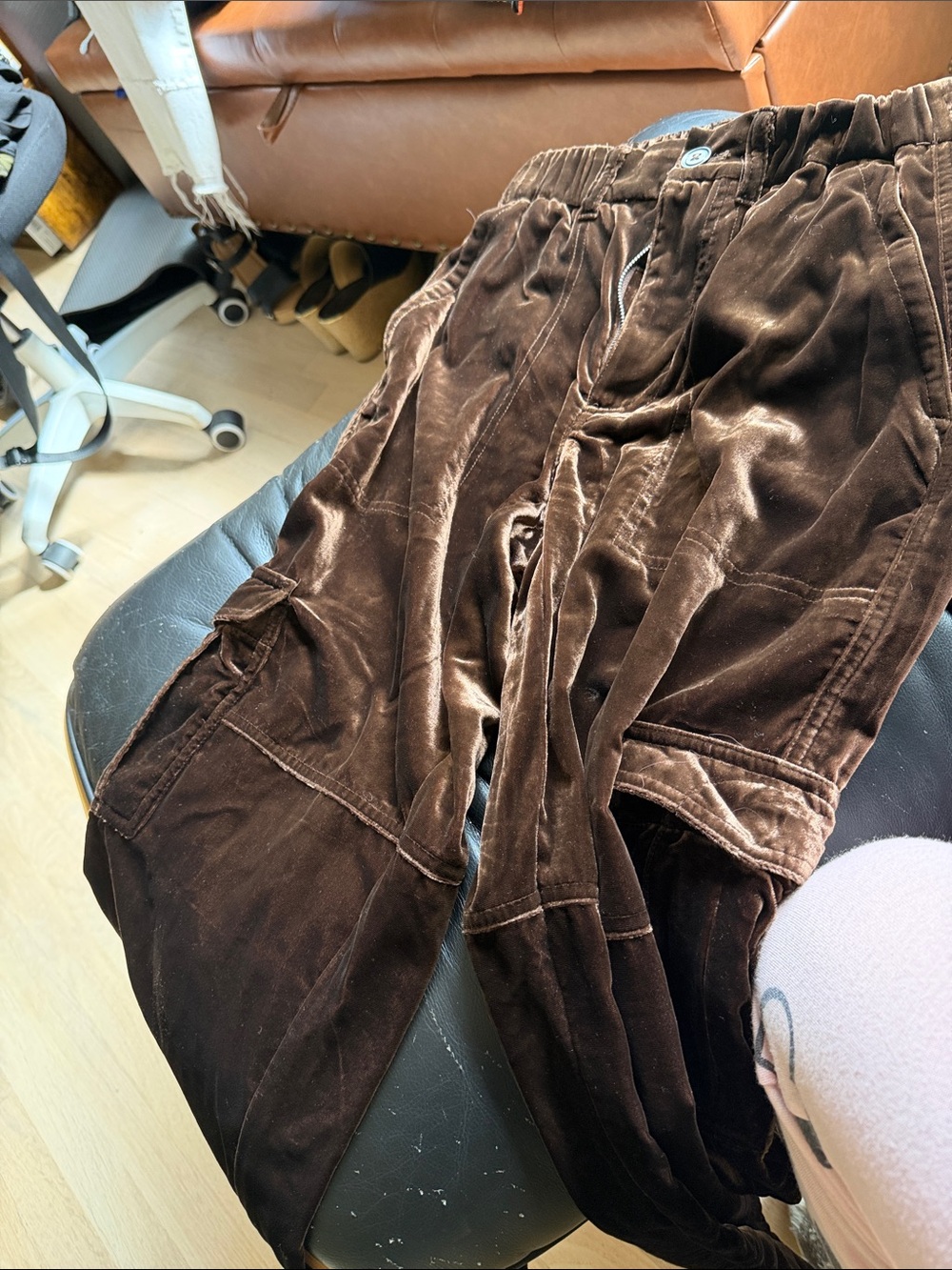 Pilcro Brown Corduroy Cargo Pants